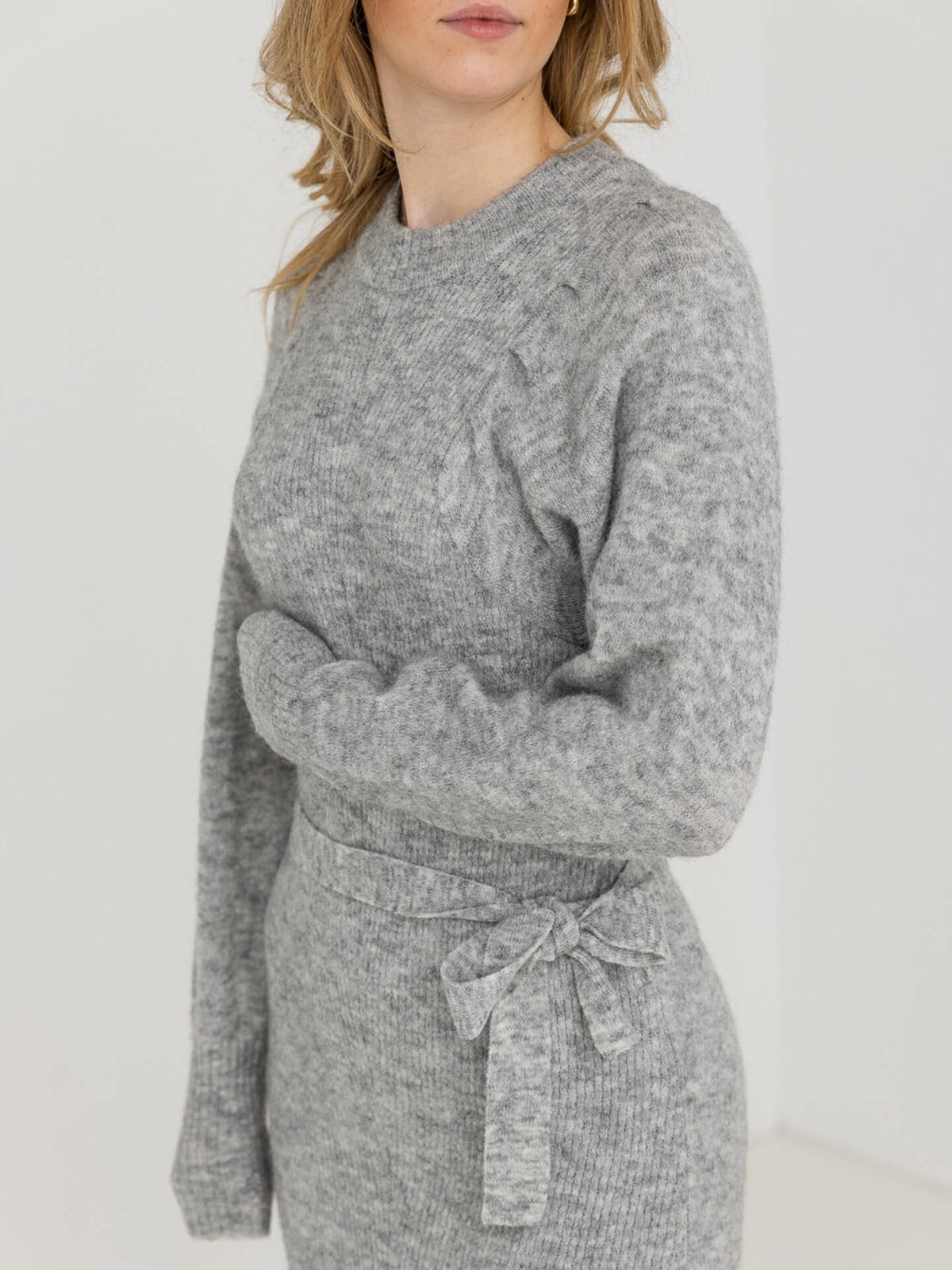 Ichi Jordan Dress Grey melange