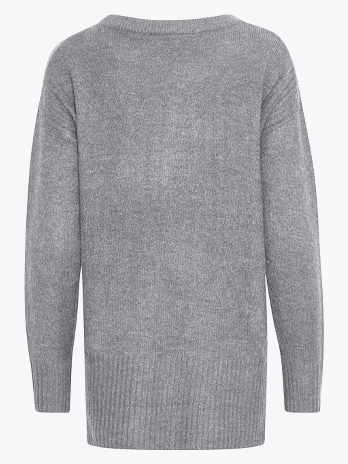 Ichi Kamara Long Sleeve Grey Melange