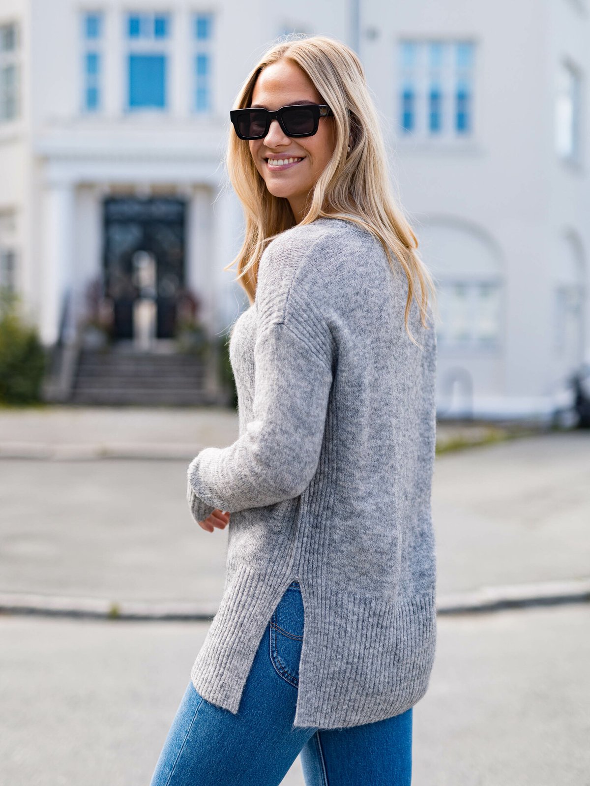 Ichi Kamara Long Sleeve Grey Melange