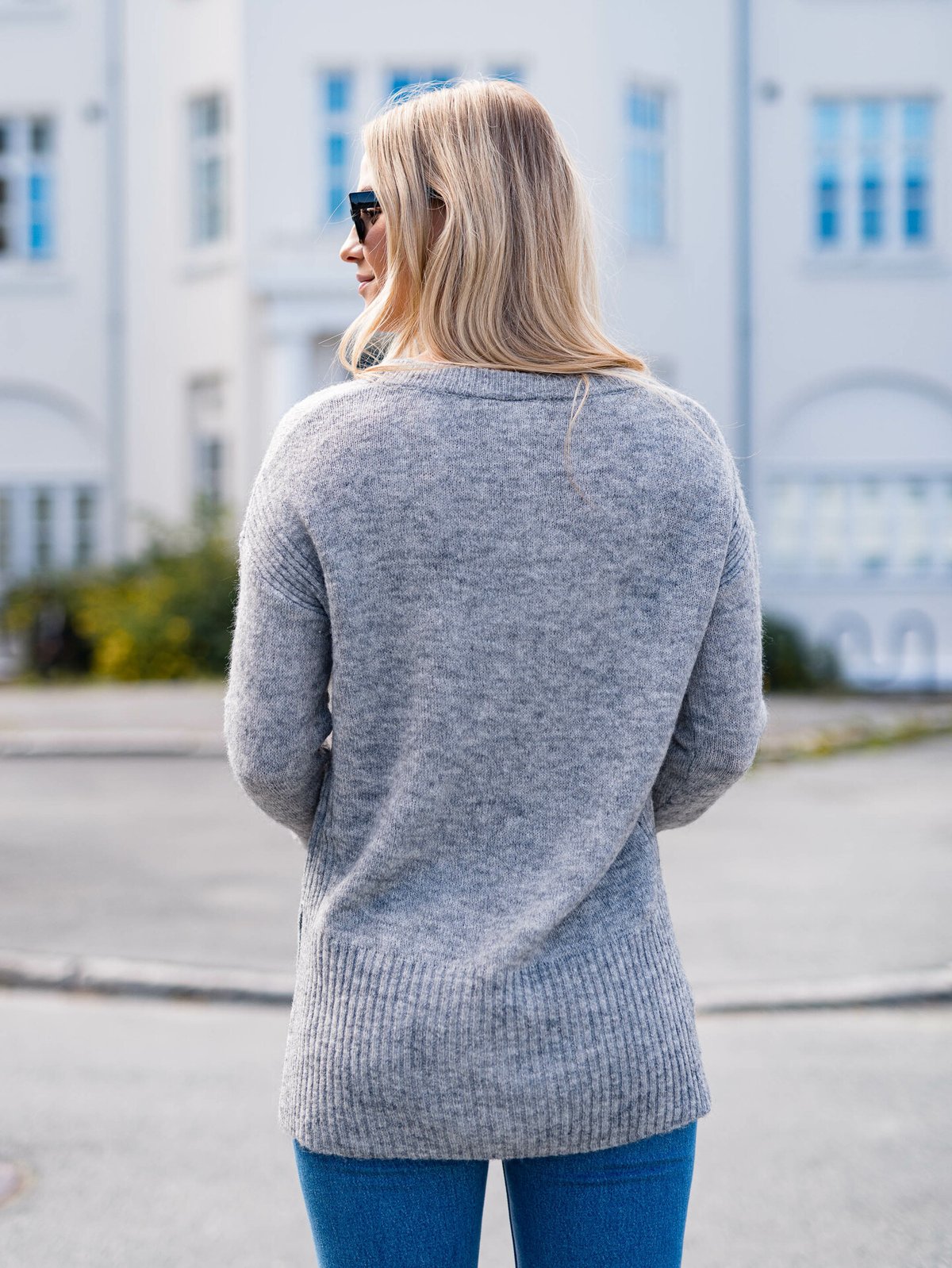 Ichi Kamara Long Sleeve Grey Melange