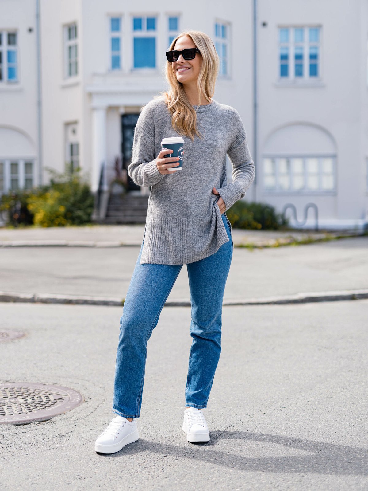 Ichi Kamara Long Sleeve Grey Melange