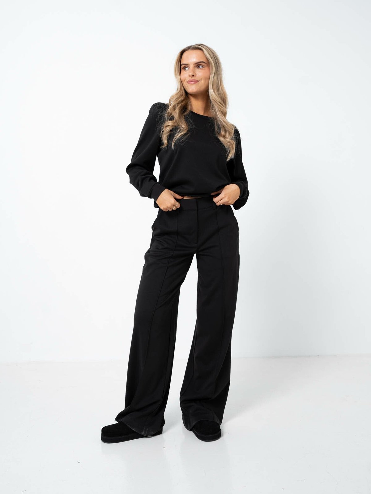 Ichi Kate Office Wide Pant Black