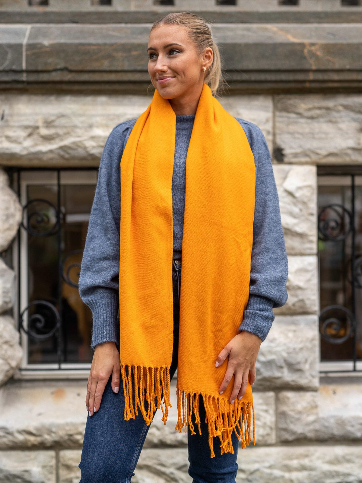 Ichi Ivalu Scarf Orange Pepper