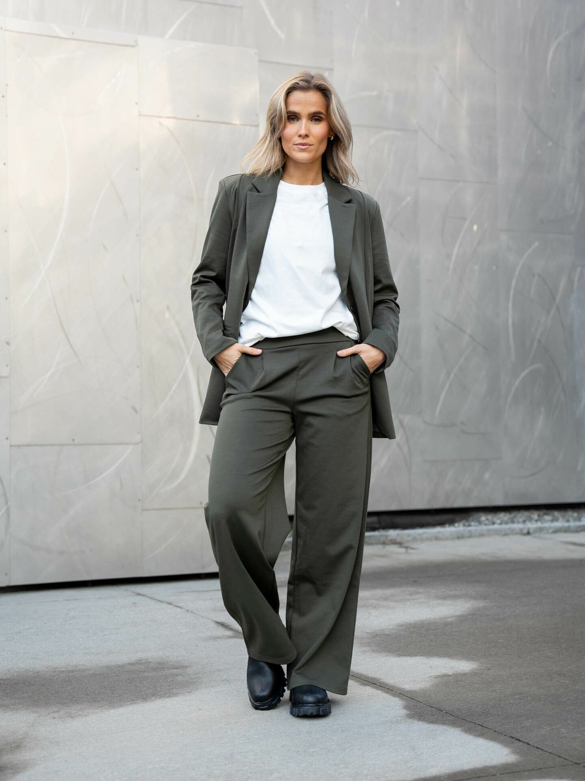 Ichi Kate SUS Oversize Blazer Grønn