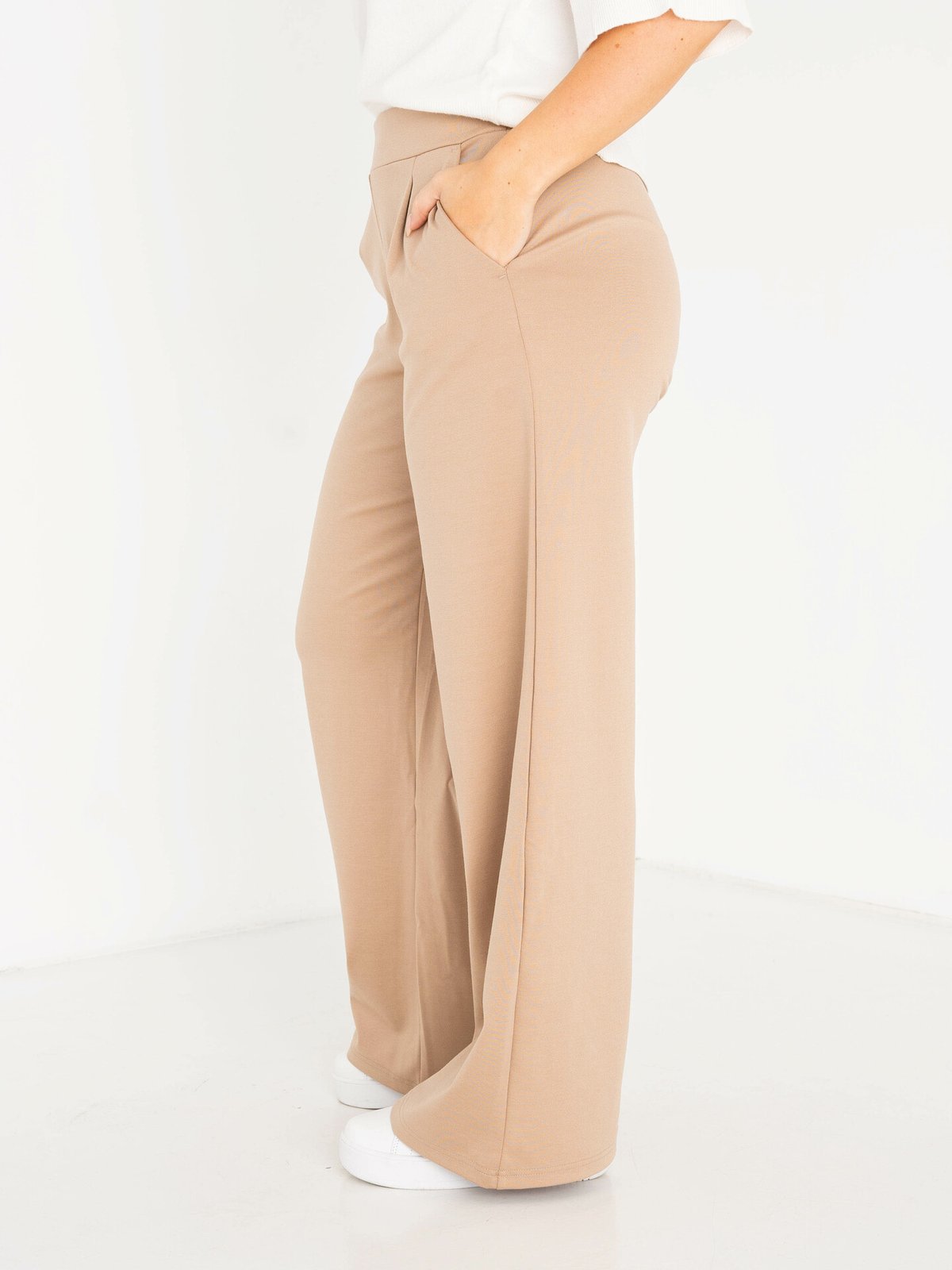 Ichi Kate Wide Pant Long Natural
