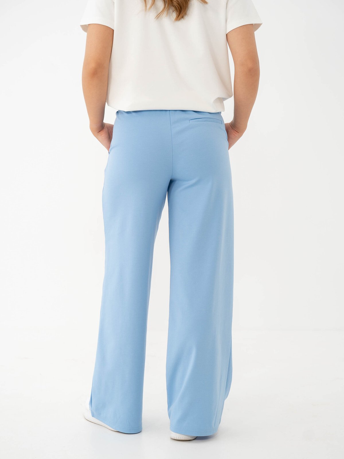 Ichi Kate Wide Pant Long Della Robbia Blue