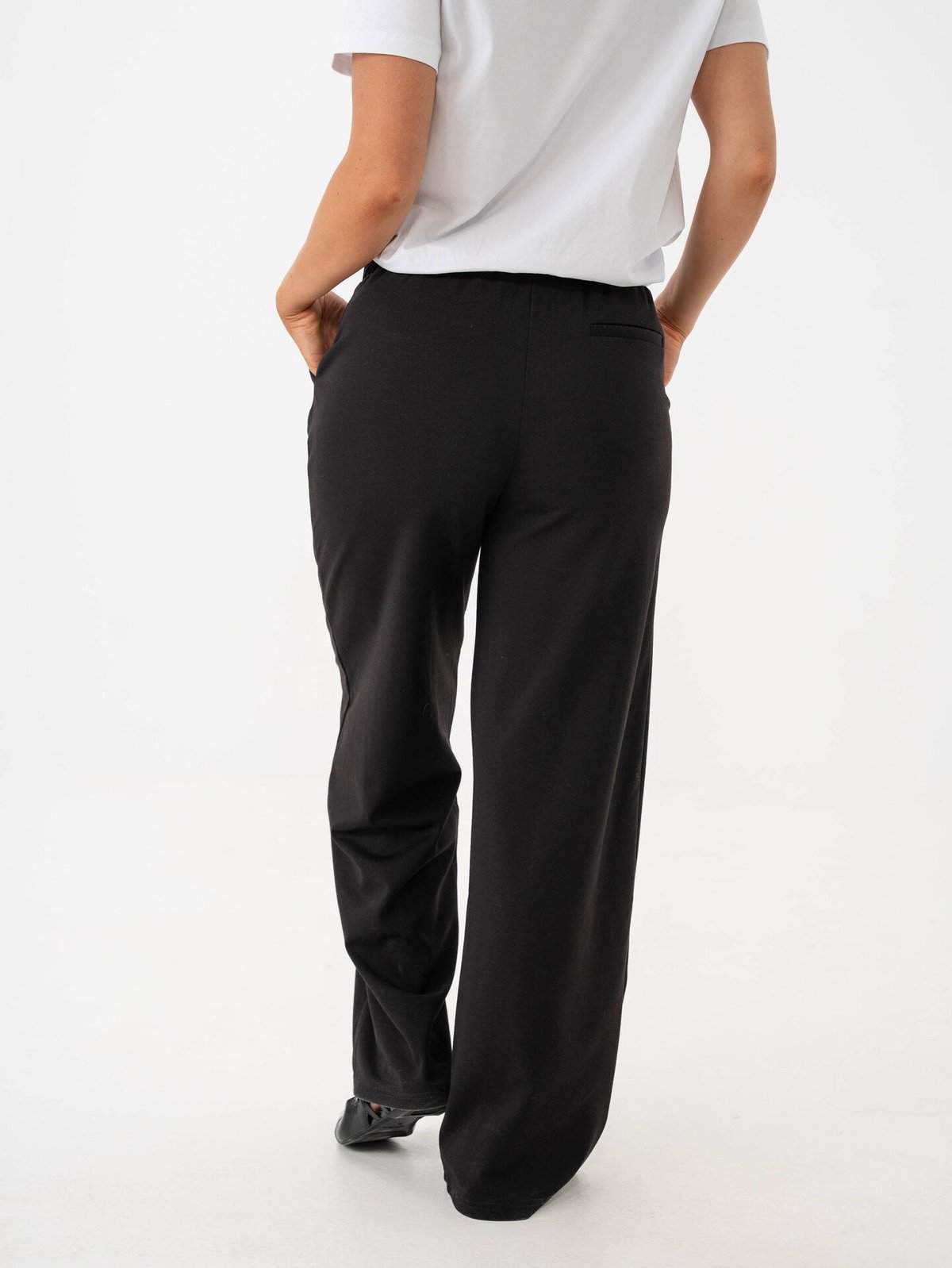 Ichi Kate Wide Pant Long Black