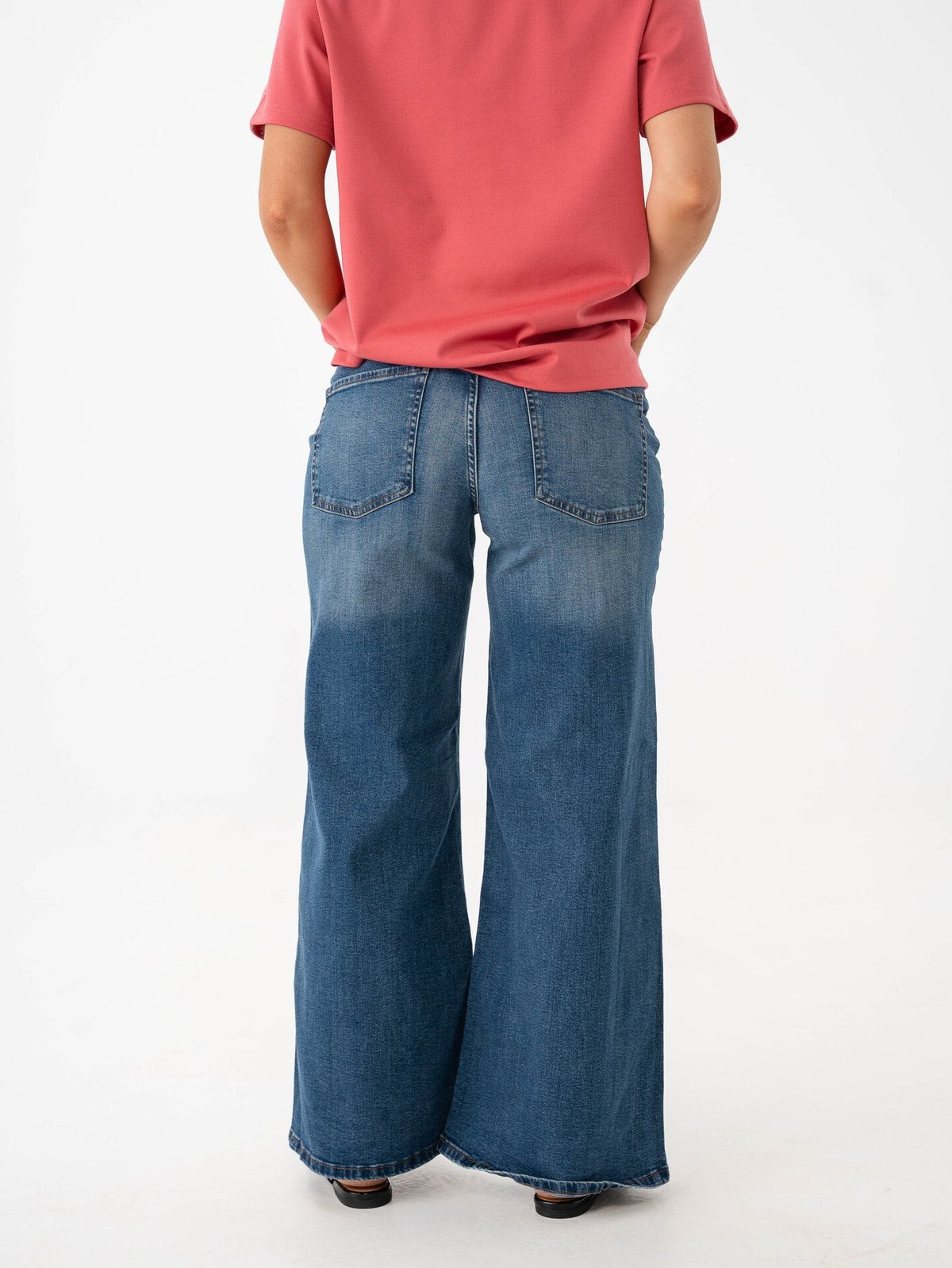 Ichi Twiggy Wide Medium Blue Denim