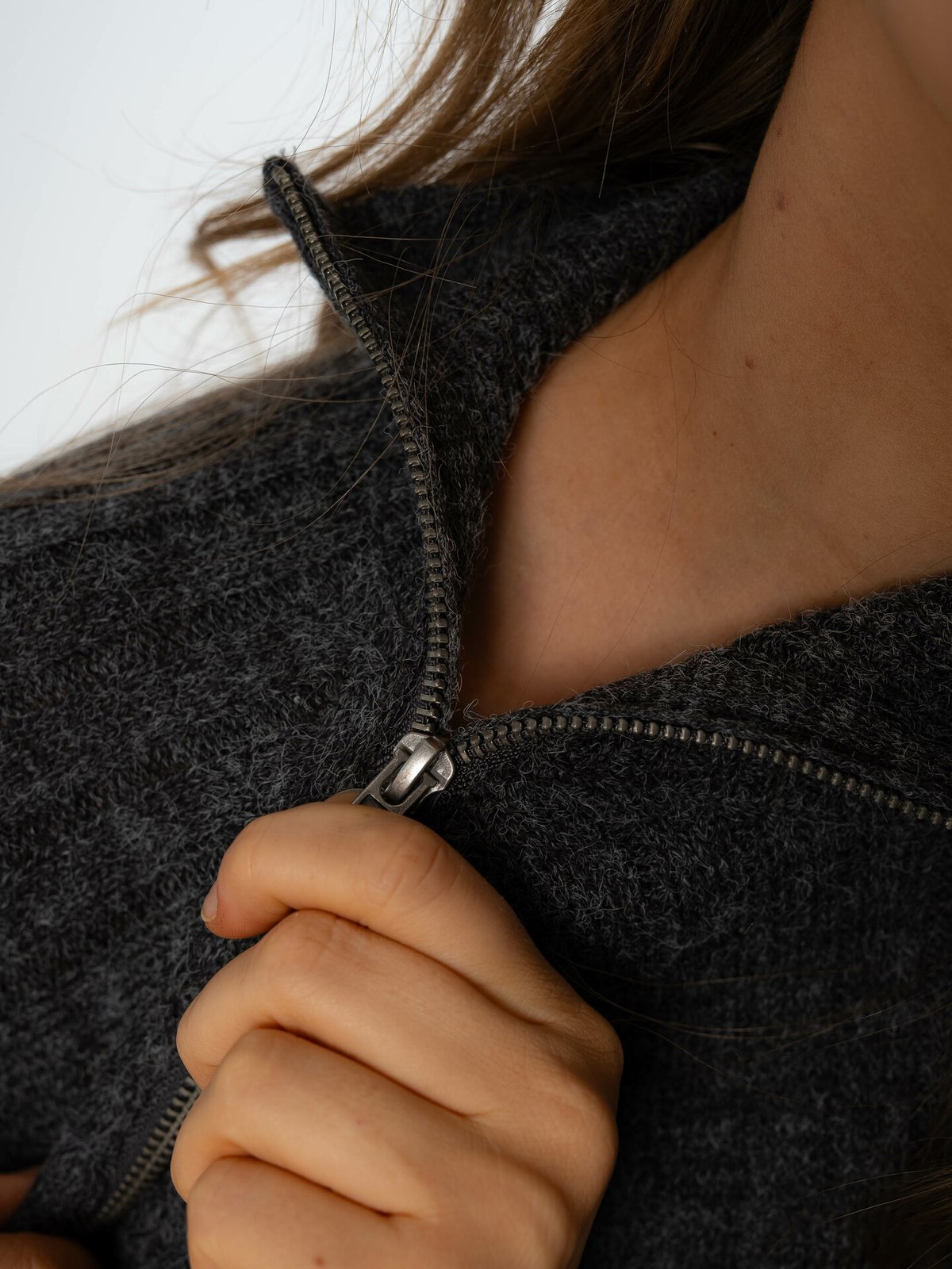 Ichi Novo Long Sleeve Dark Grey Melange