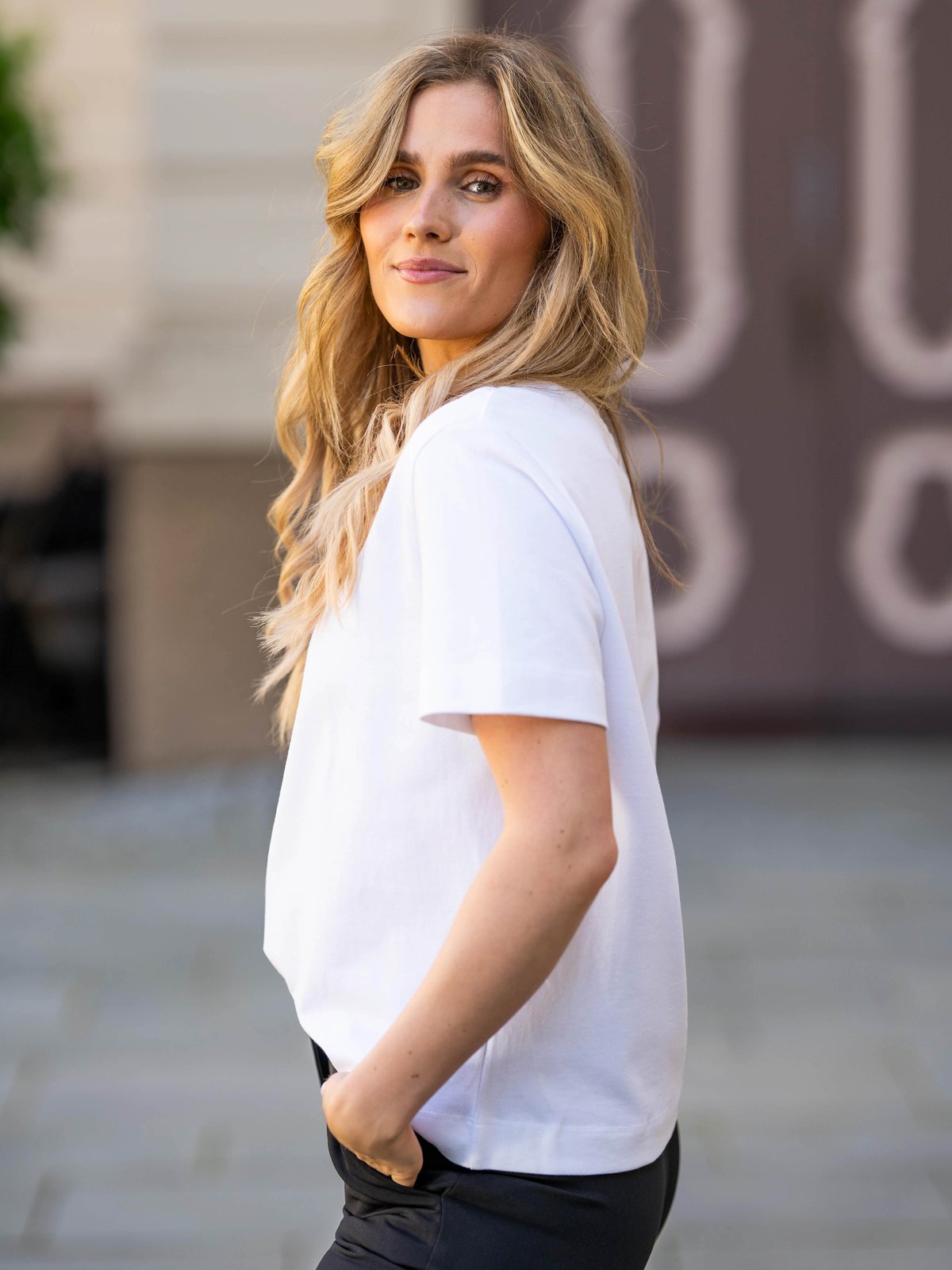 Ichi Palmer Loose Short Sleeve Cloud Dancer