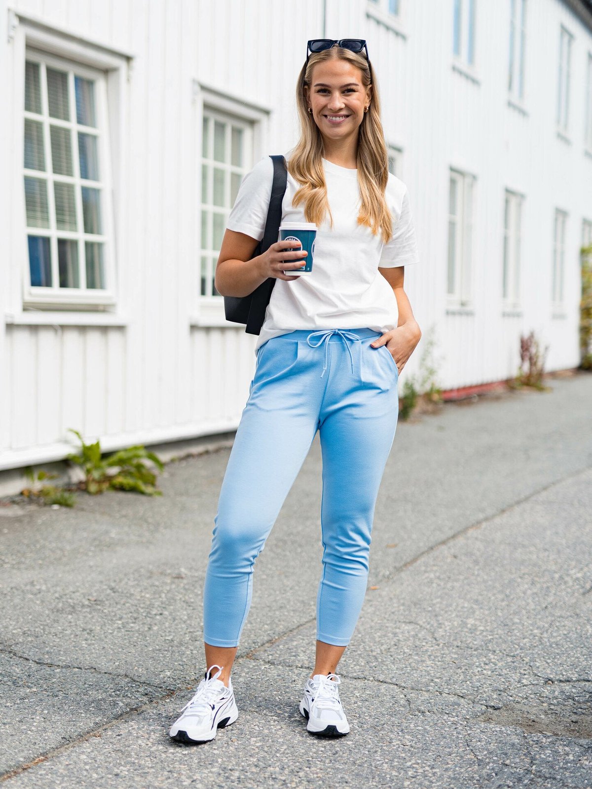 Ichi Palmer Loose Short Sleeve Cloud Dancer