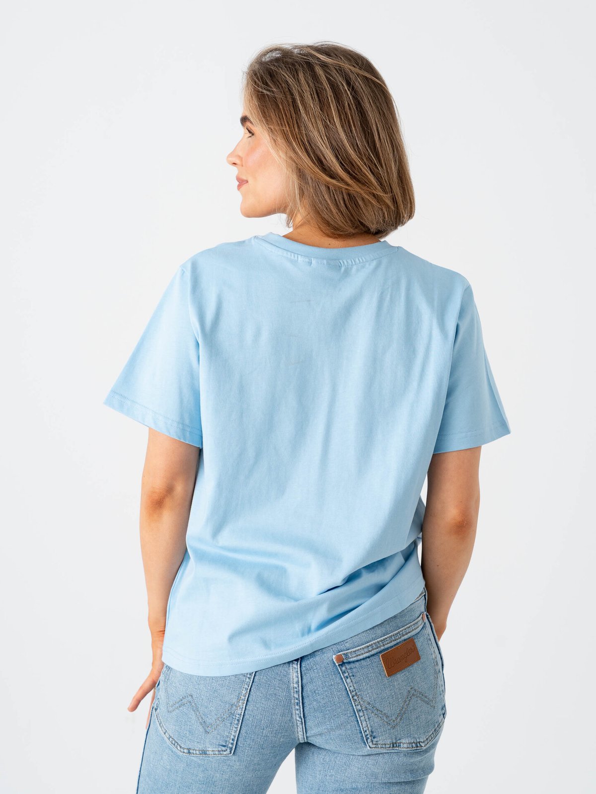 Ichi Palmer Loose Short Sleeve Powder Blue