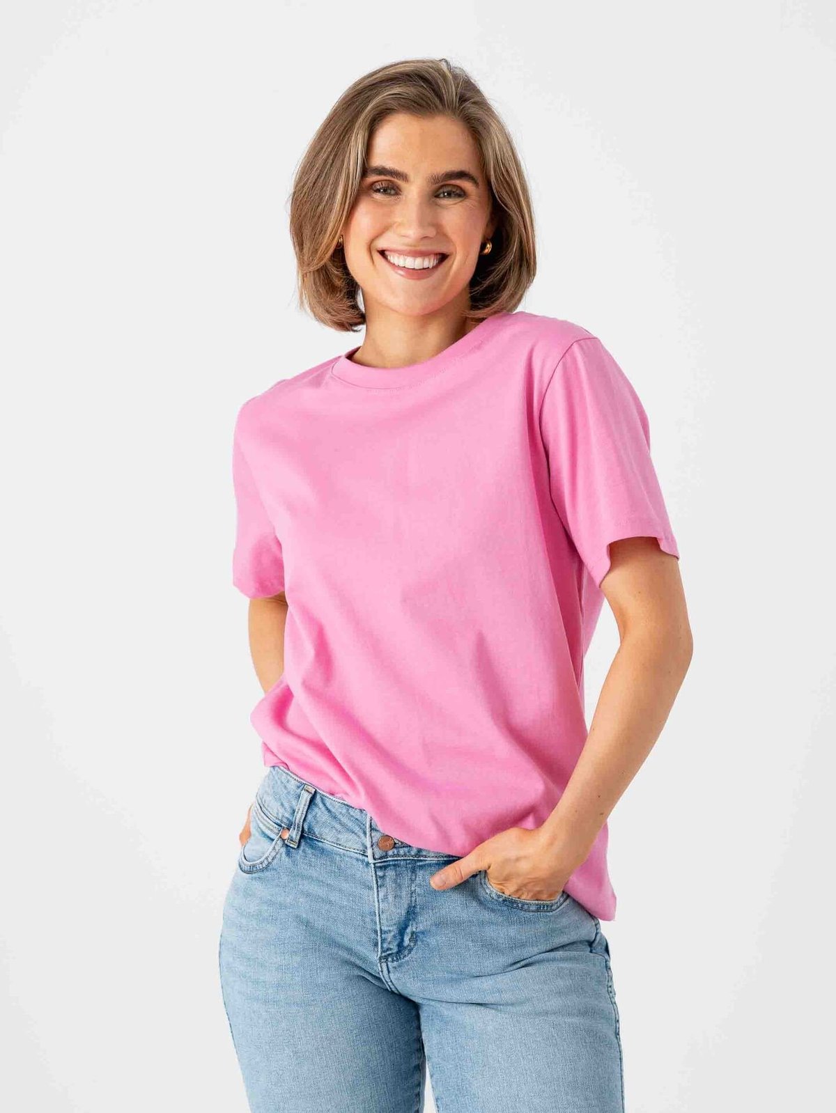 Ichi Palmer Loose Short Sleeve Wild Orchid