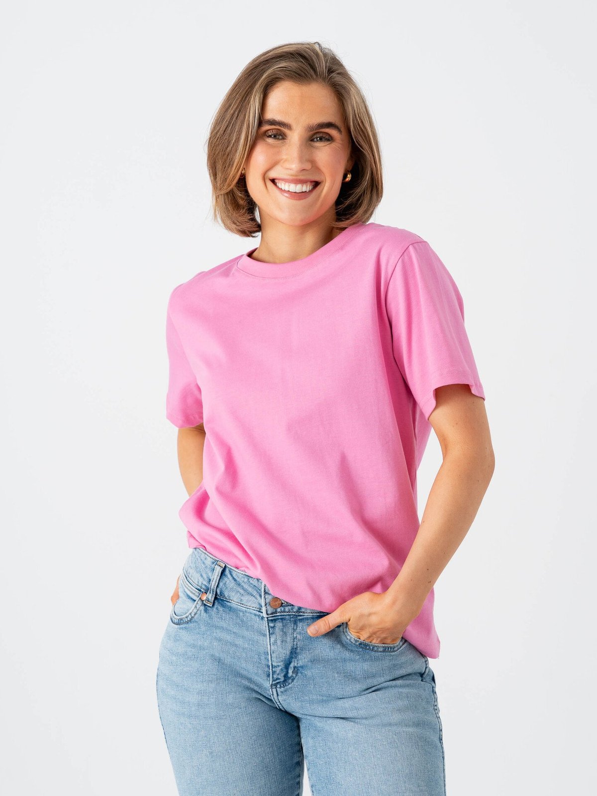 Ichi Palmer Loose Short Sleeve Wild Orchid