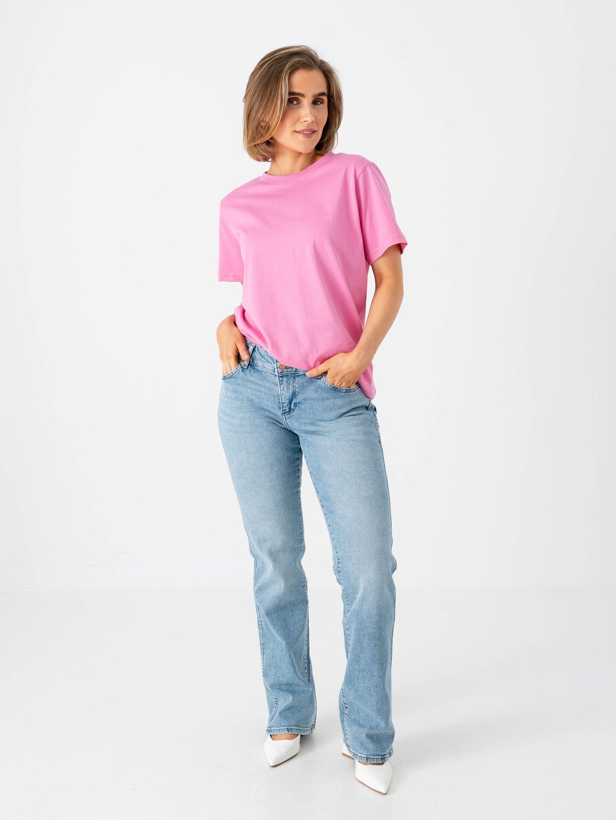 Ichi Palmer Loose Short Sleeve Wild Orchid