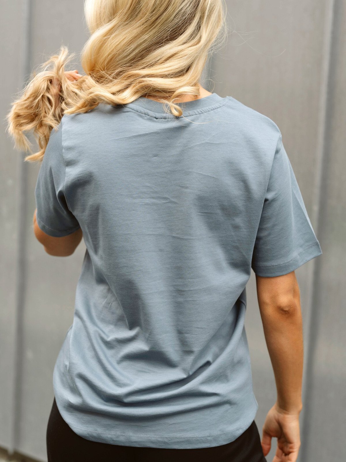 Ichi Palmer Loose Short Sleeve Blue Mirage