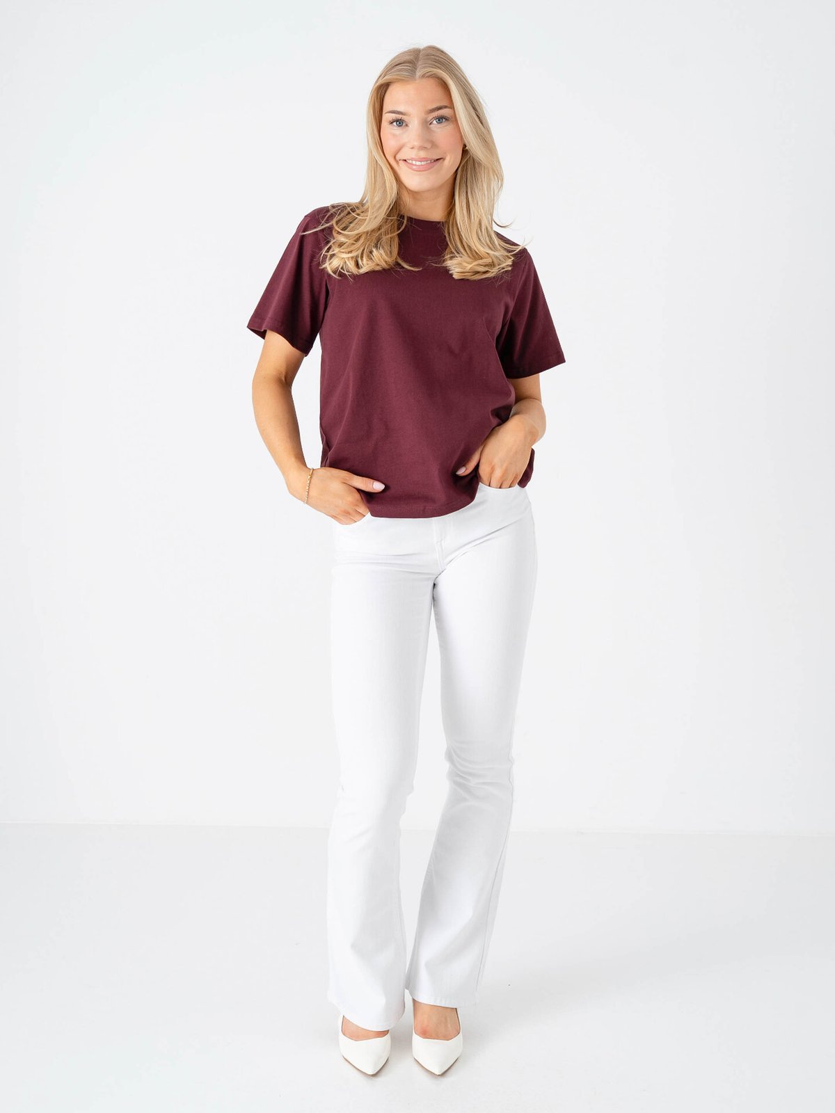 Ichi Palmer Loose Short Sleeve Port Royale