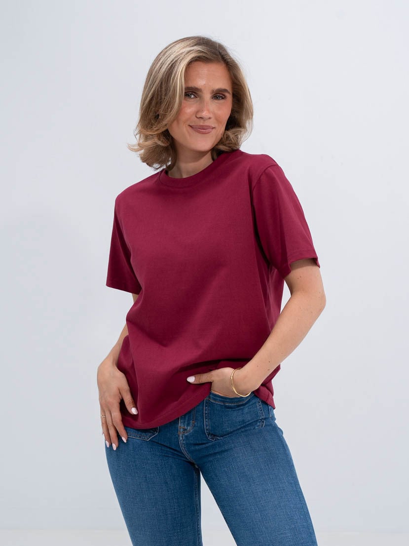 Ichi Palmer Loose Short Sleeve Rhododendron