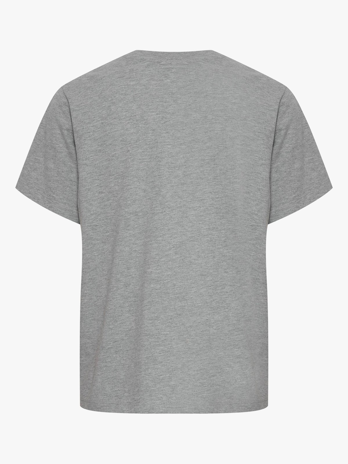 Ichi Palmer Loose Short Sleeve Grey Melange
