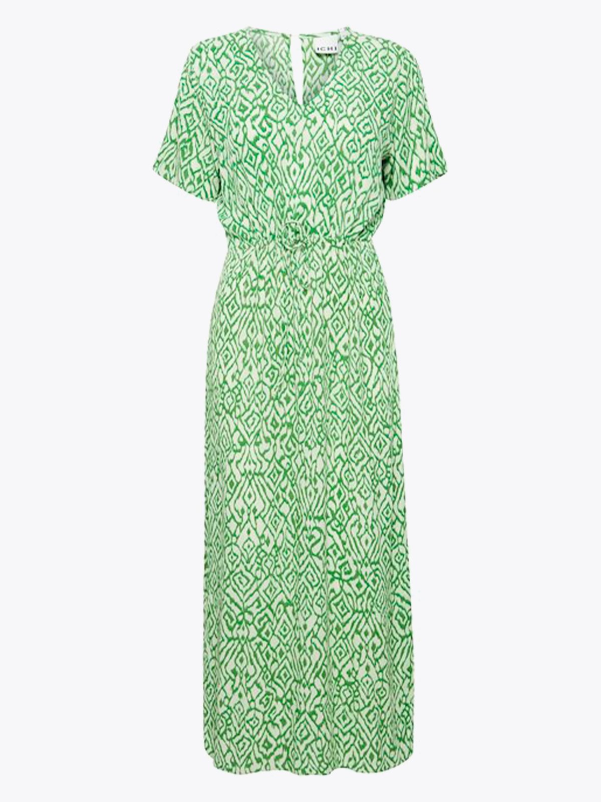 Ichi Marrakech All Over Print Dress 13 Greenbriar Ikat Print