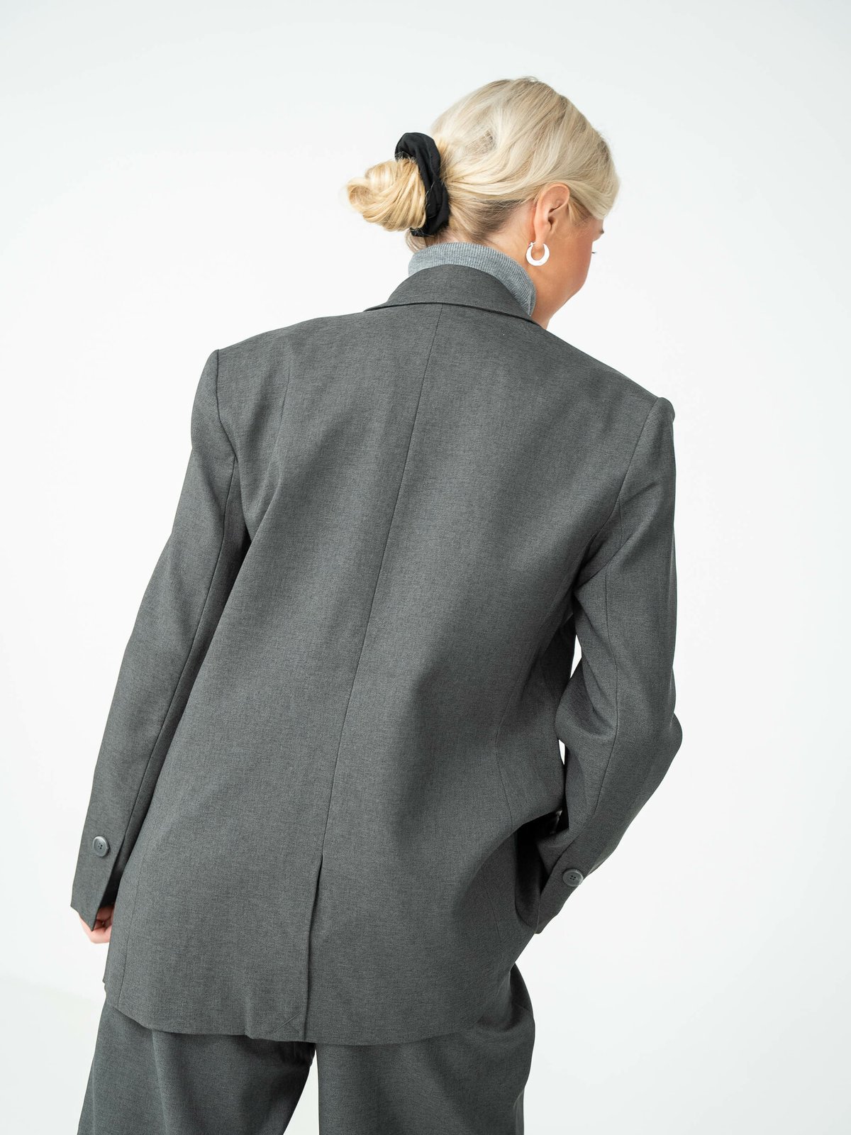 Ichi Zimmie Blazer Dark Grey Melange