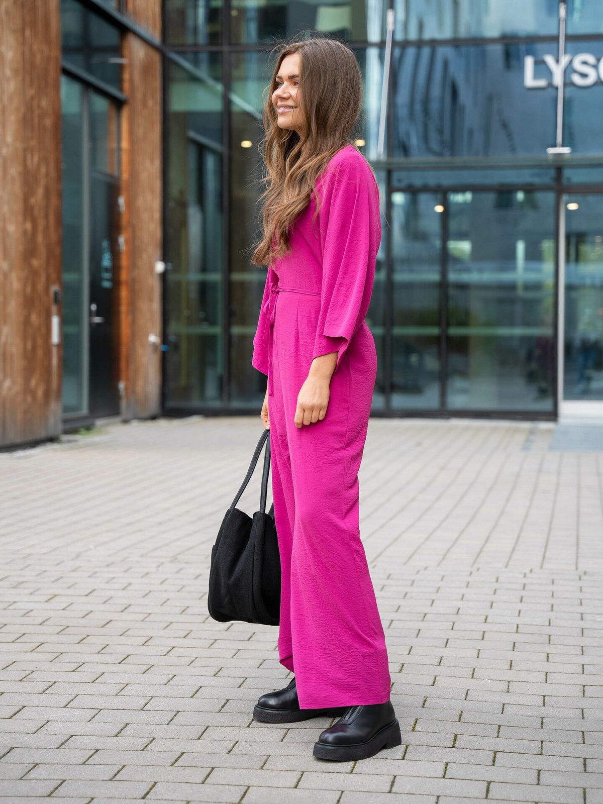 Ichi Leane Jumpsuit Festival Fuchsia