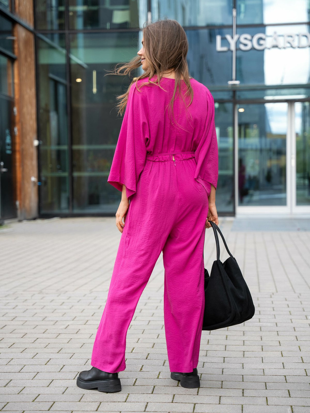 Ichi Leane Jumpsuit Festival Fuchsia