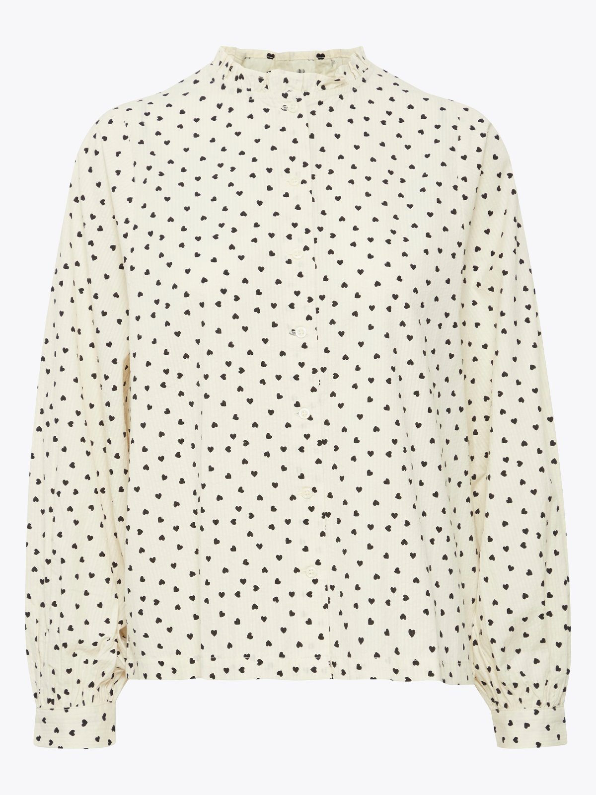Ichi Qwin Shirt Long Sleeve Birch Heart All Over Print