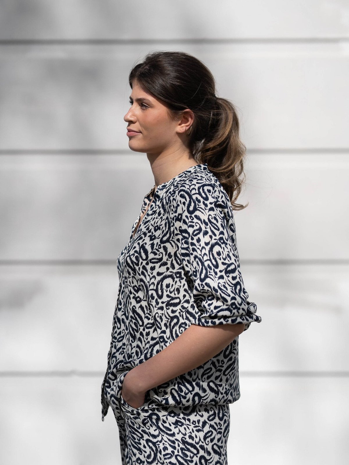 Ichi Marrakech AOP Shirt 5 Total Eclipse Paisley AOP