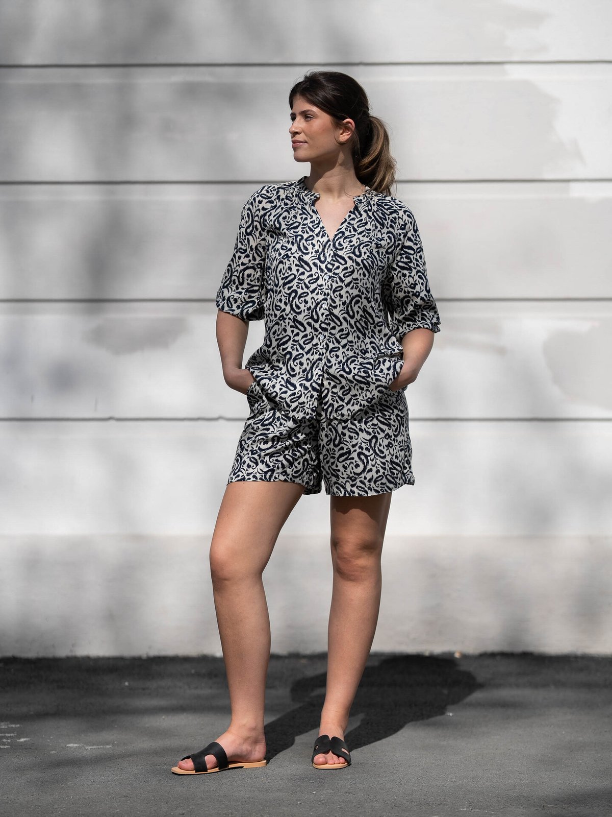 Ichi Marrakech AOP Shirt 5 Total Eclipse Paisley AOP