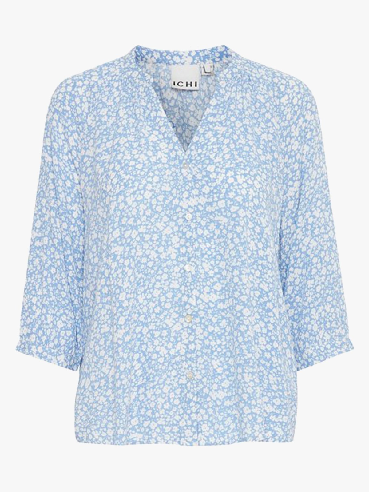 Ichi Marrakech AOP Shirt 5 Della Robbia Blue Flower AOP