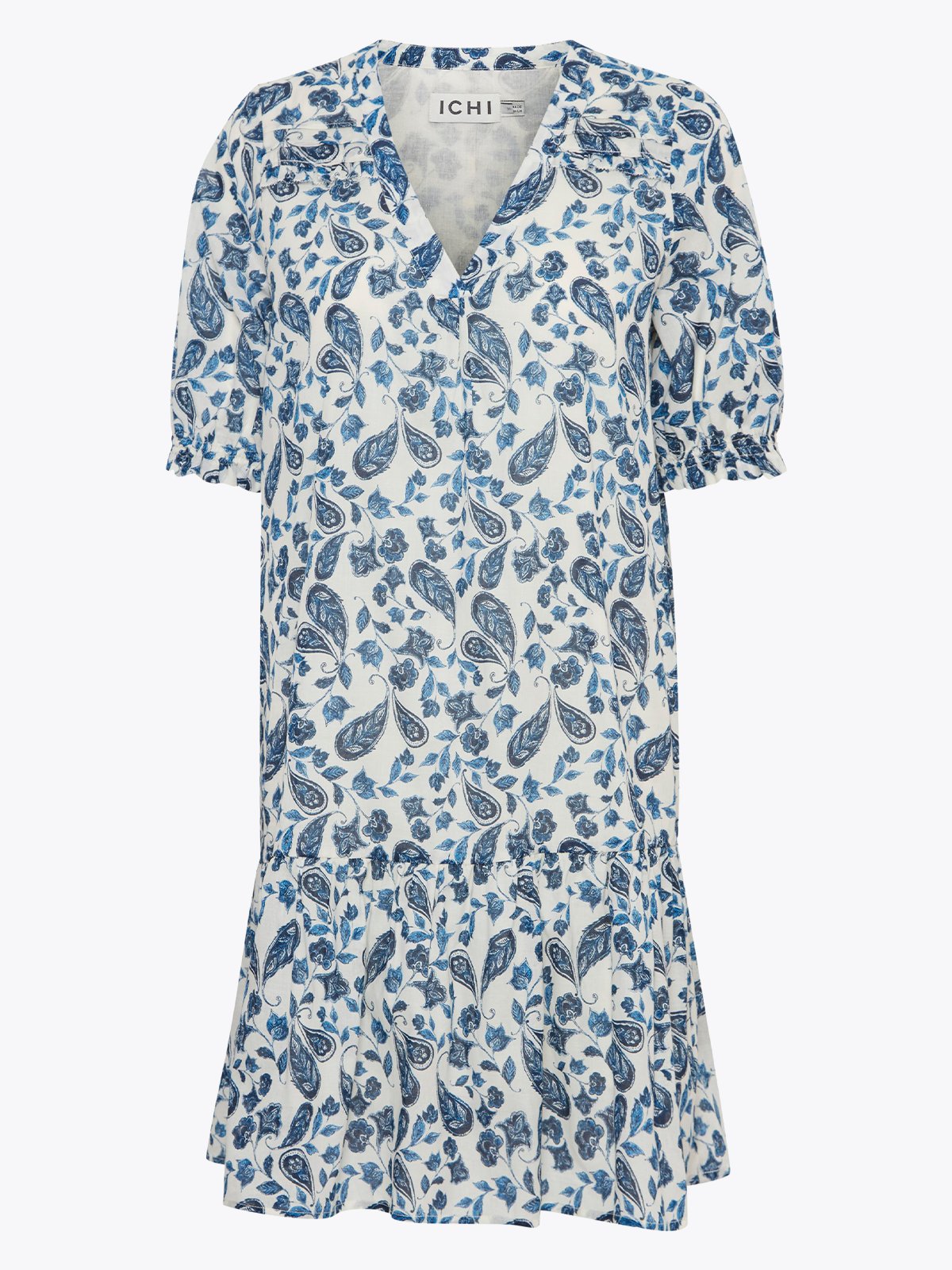 Ichi Emmeretta Dress Baleine Blue Aop