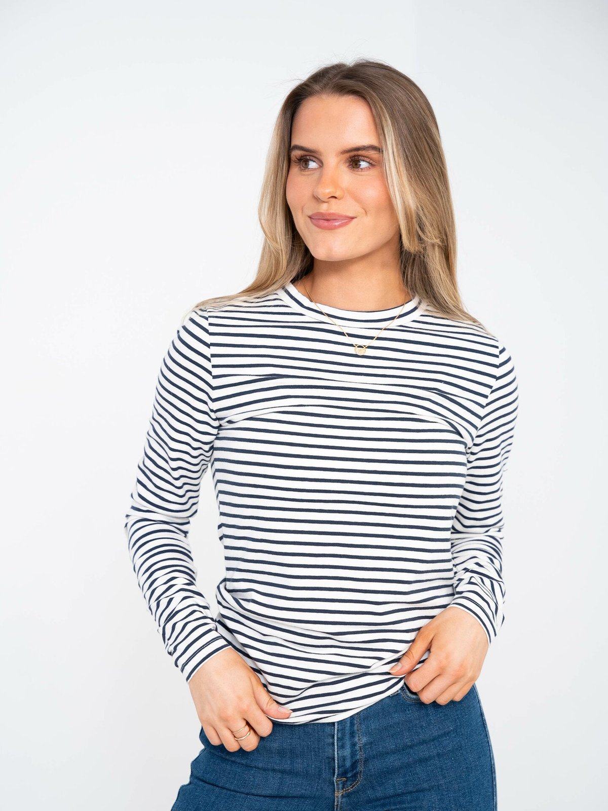 Ichi Mira Long Sleeve Total Eclipse Stripe