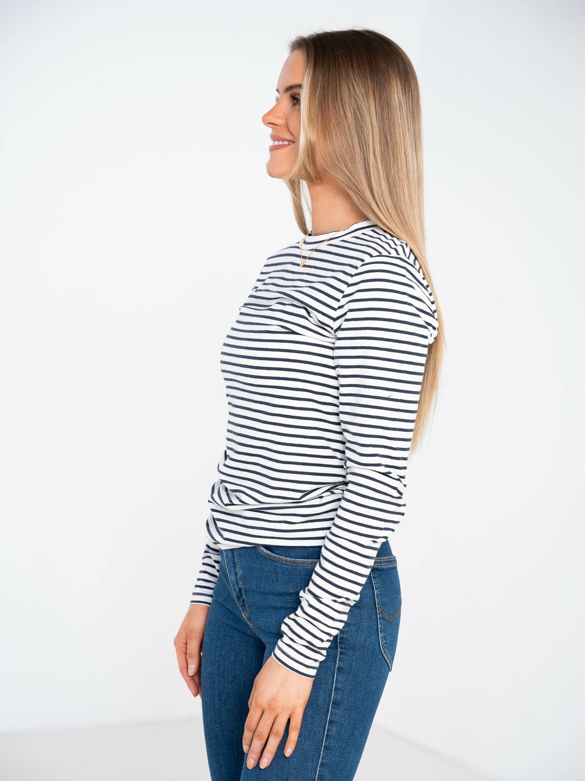 Ichi Mira Long Sleeve Total Eclipse Stripe