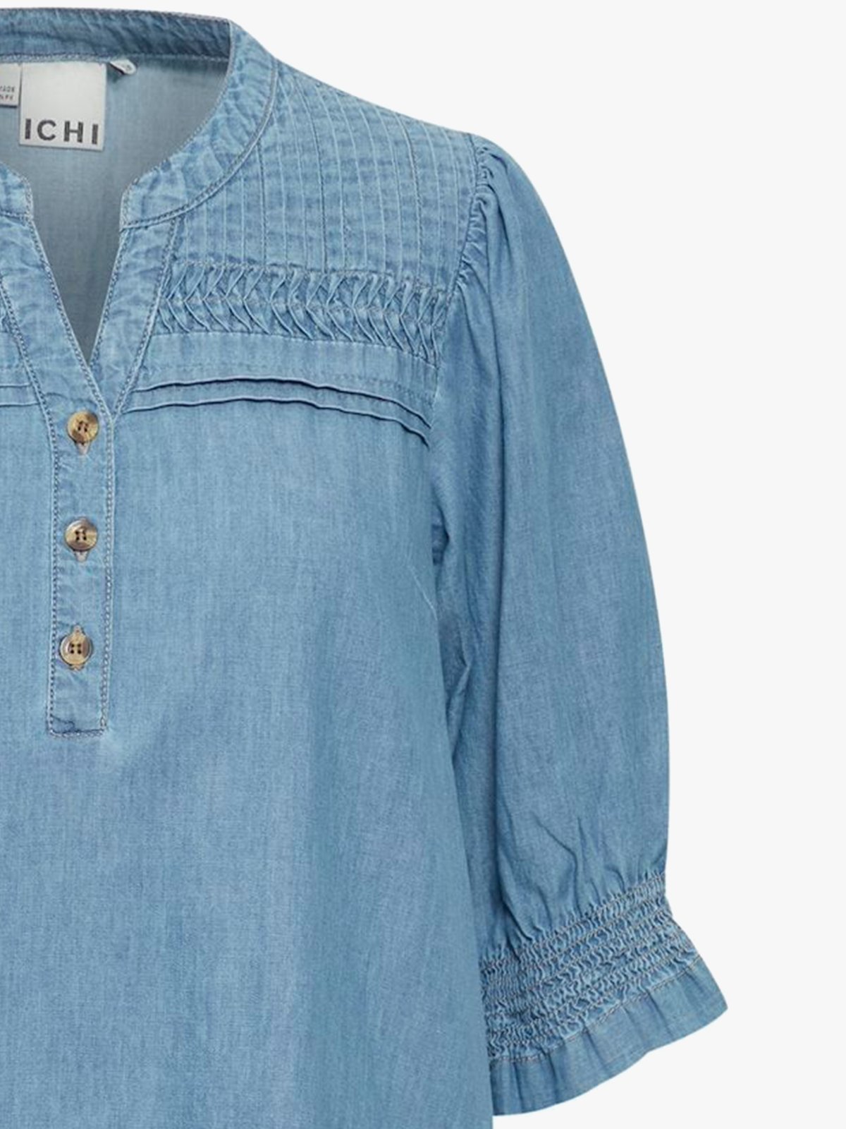 Ichi Ancey Dress Washed Blue, Denim