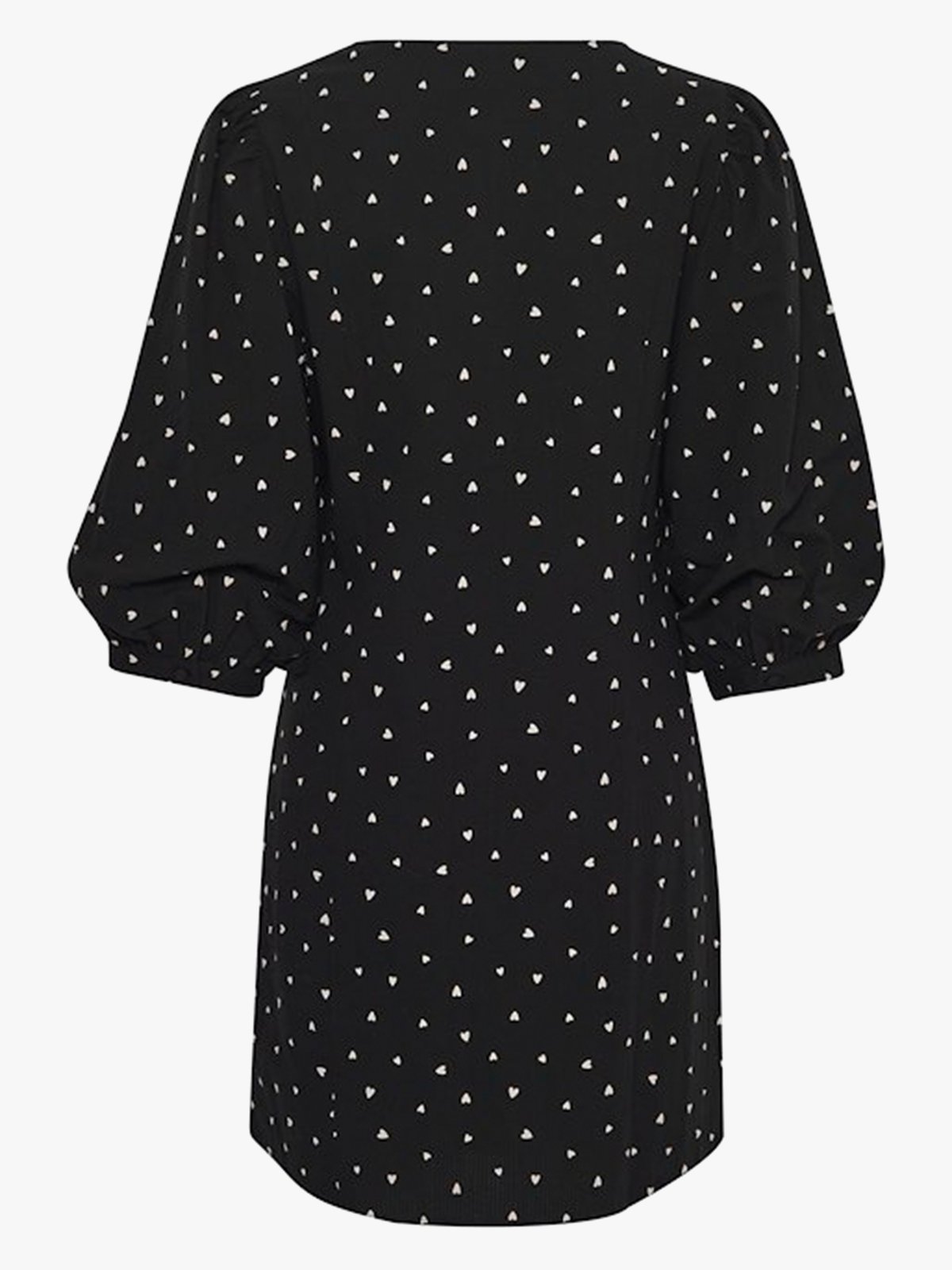 Ichi Qwissa Dress Black Heart aop