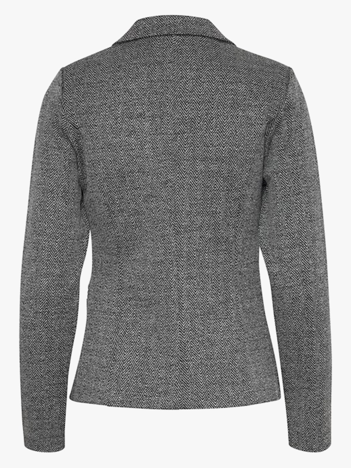 Ichi Kate Jacquard Blazer 4 Black/White Herringbone
