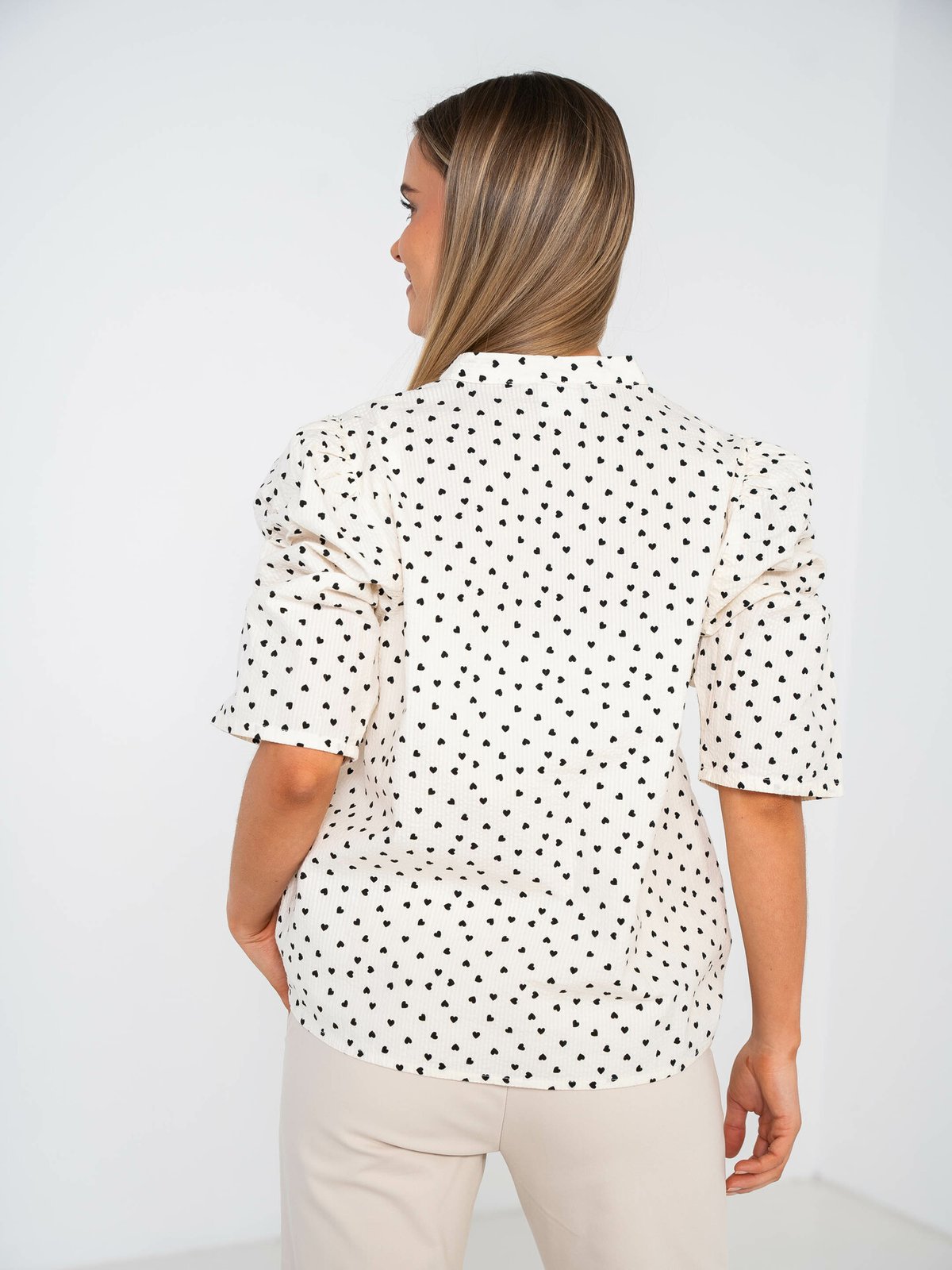 Ichi Qwin Shirt 2 Short Sleeve Birch Heart All Over Print