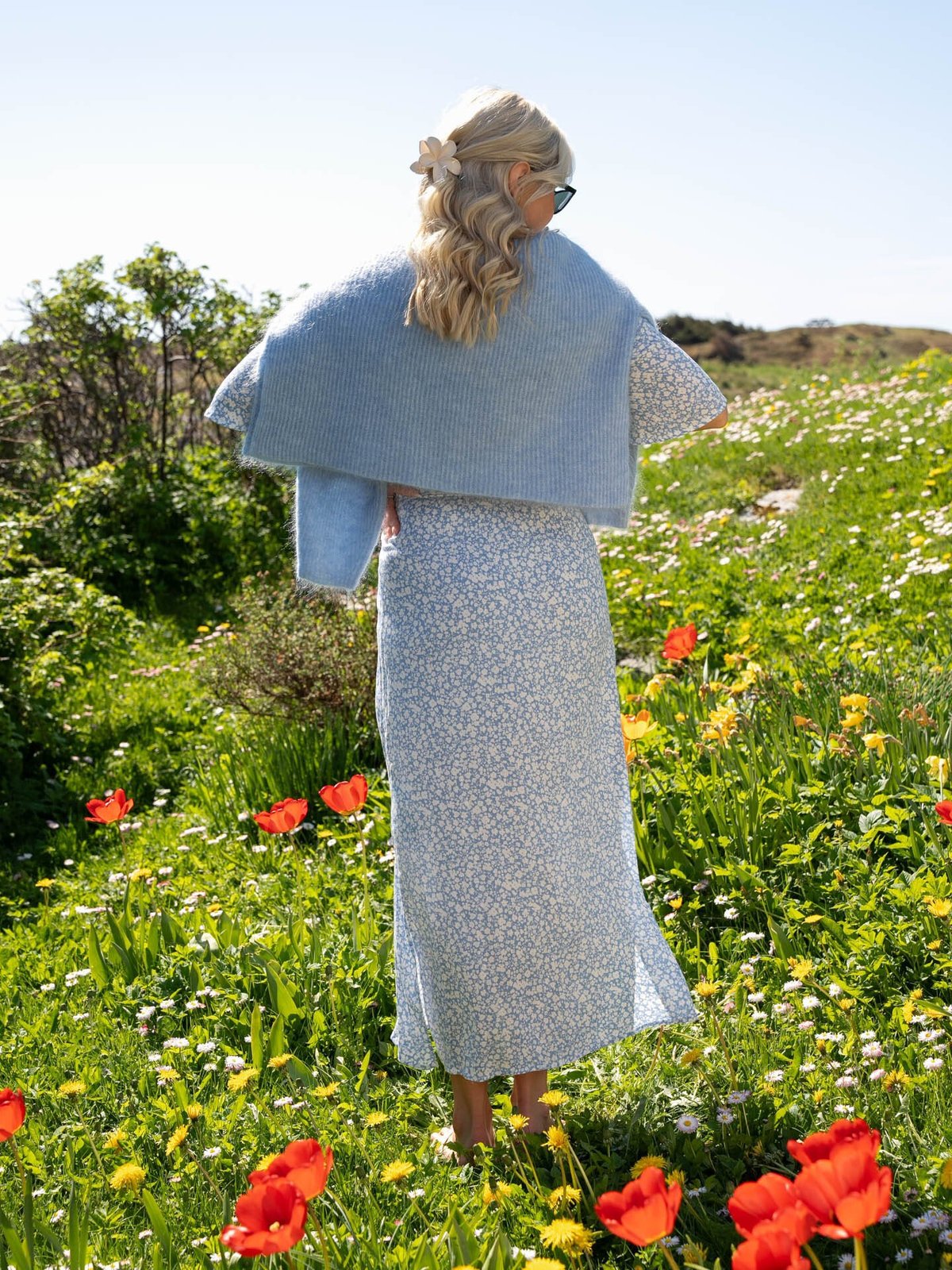 Ichi Marrakech Dress 17 Della Robbia Blue Flower Aop