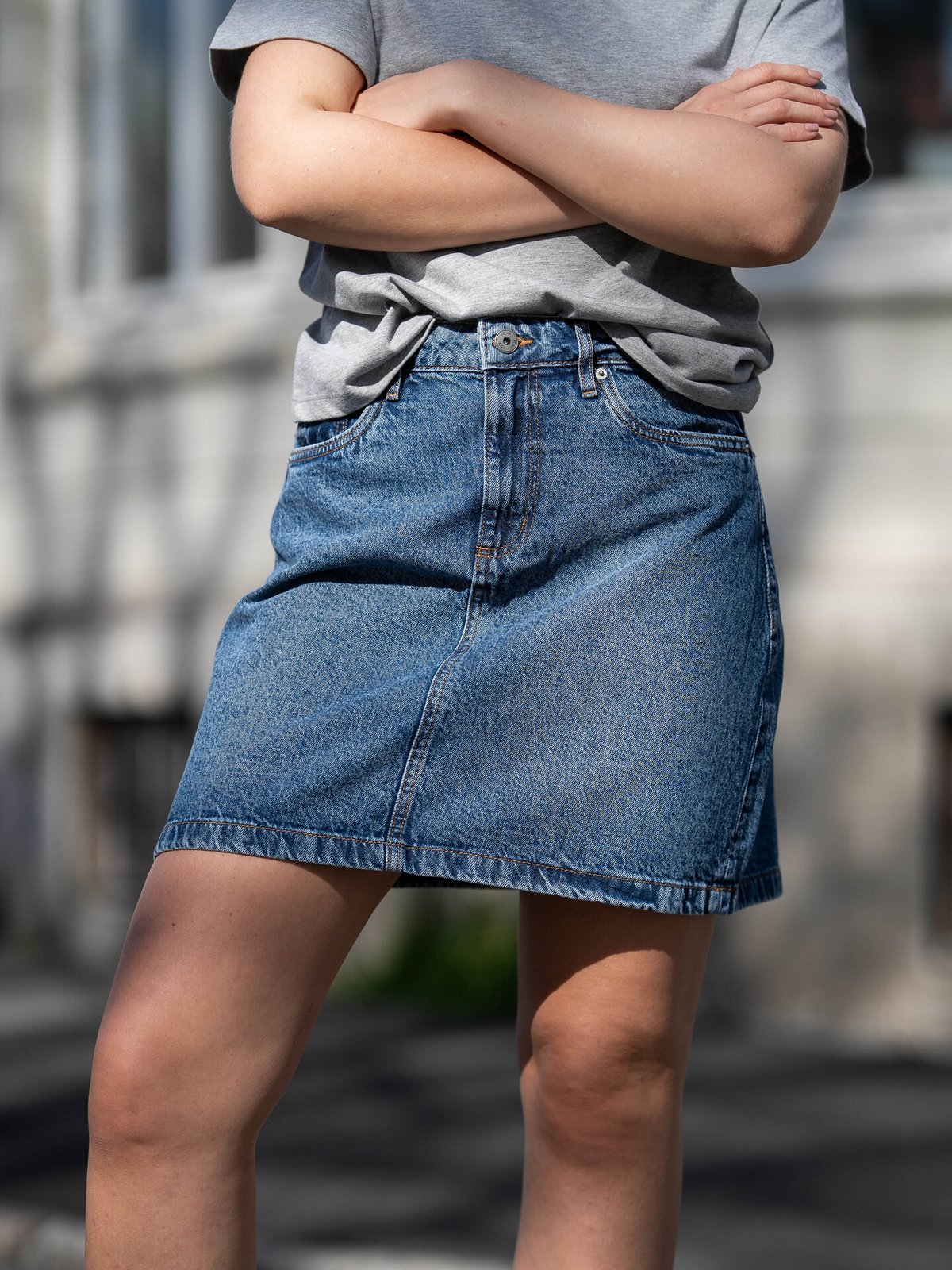 Ichi Aveny Skirt Denim