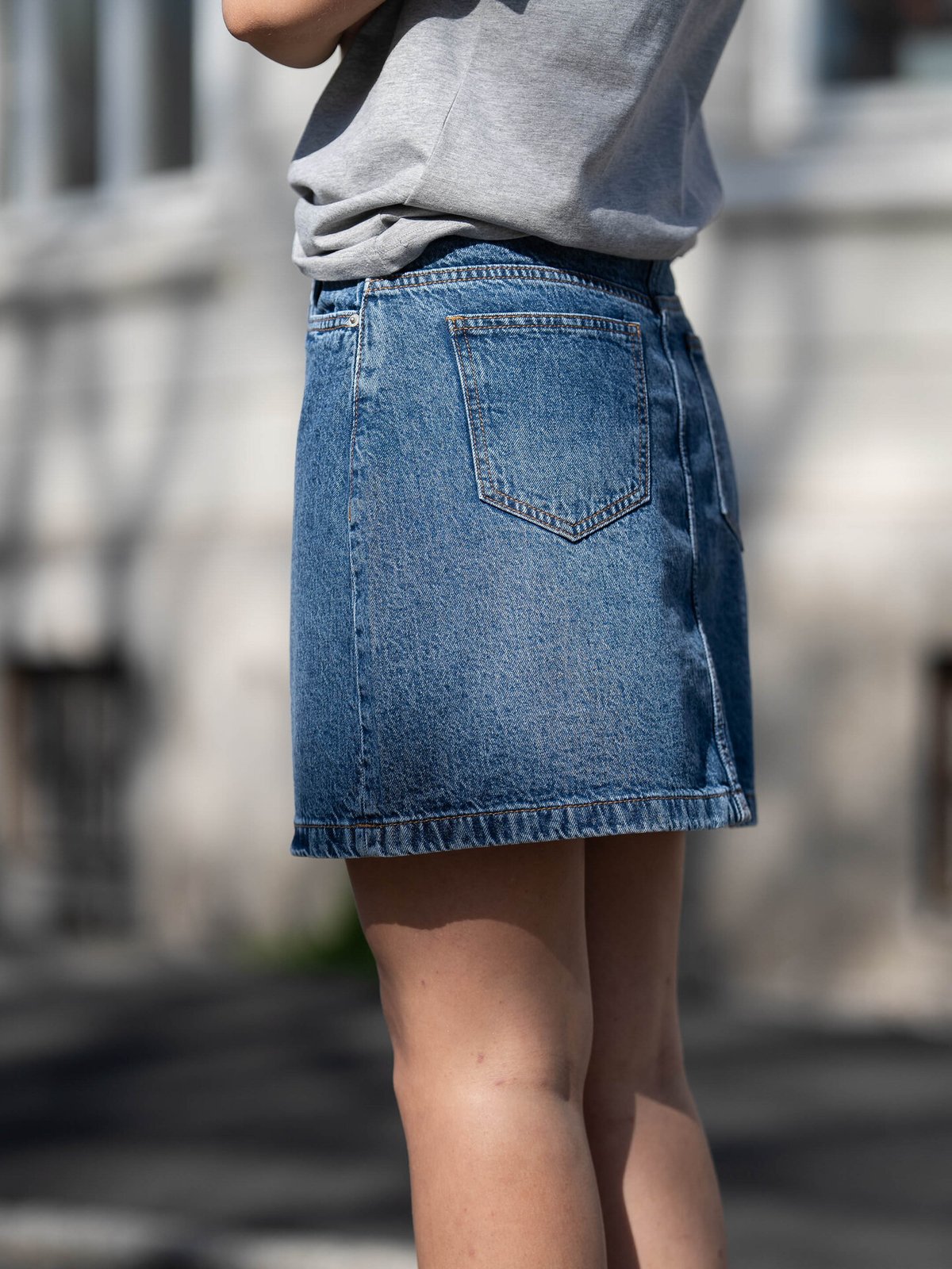 Ichi Aveny Skirt Denim