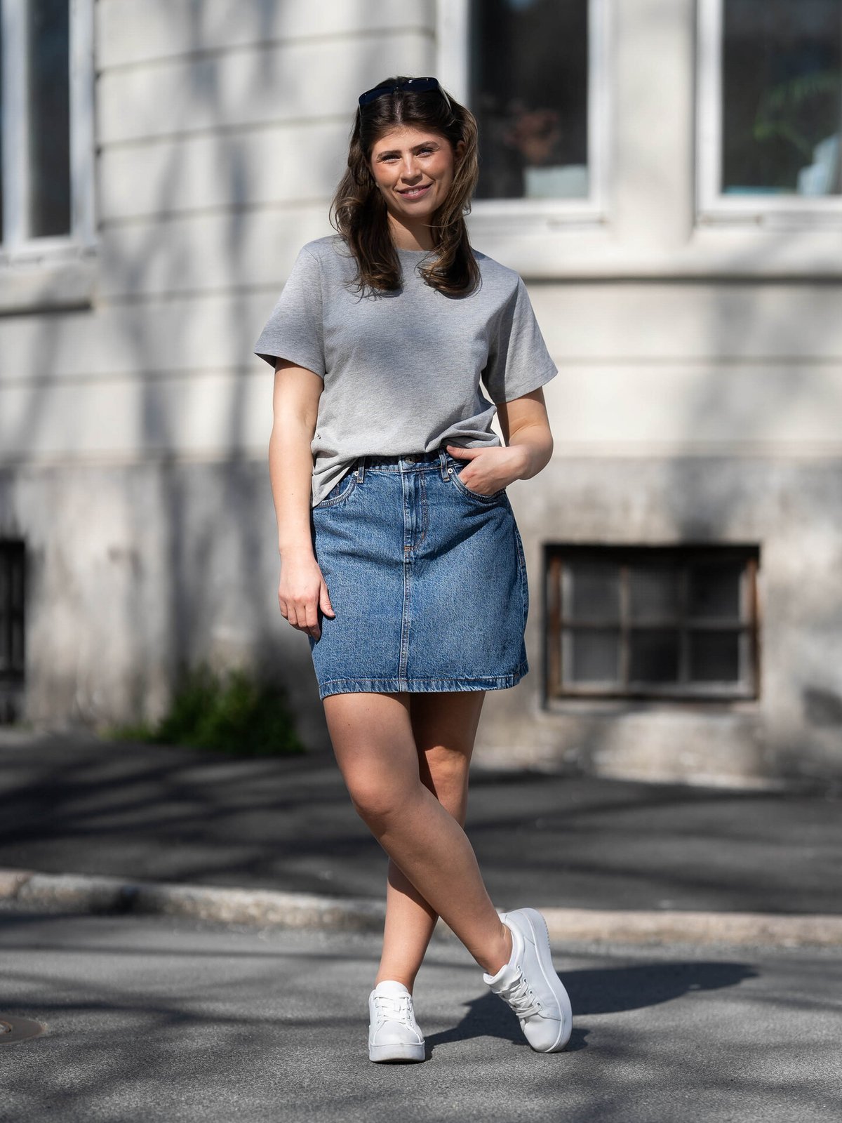 Ichi Aveny Skirt Denim