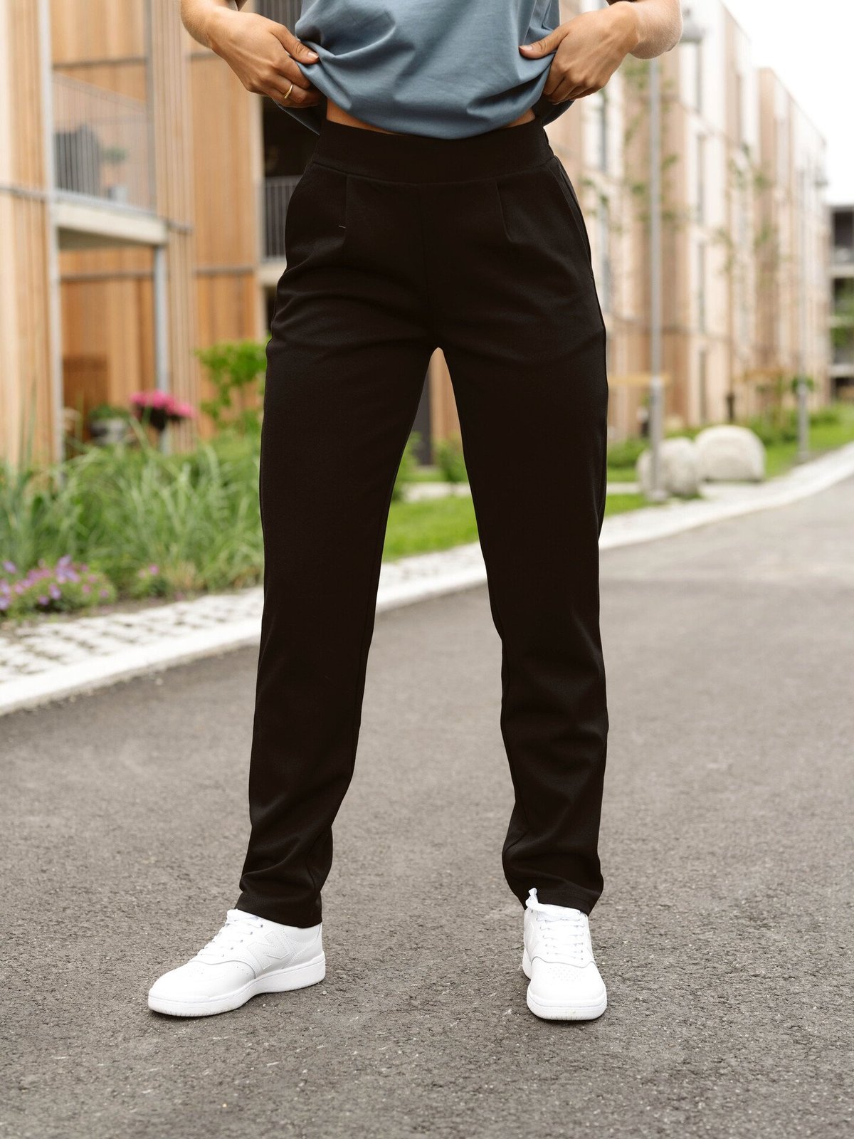 Ichi Kate Straight Pant Black