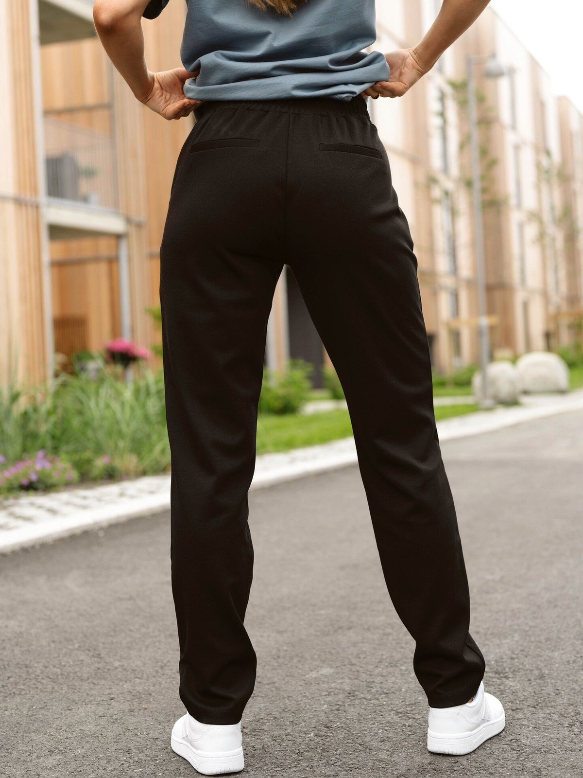 Ichi Kate Straight Pant Black