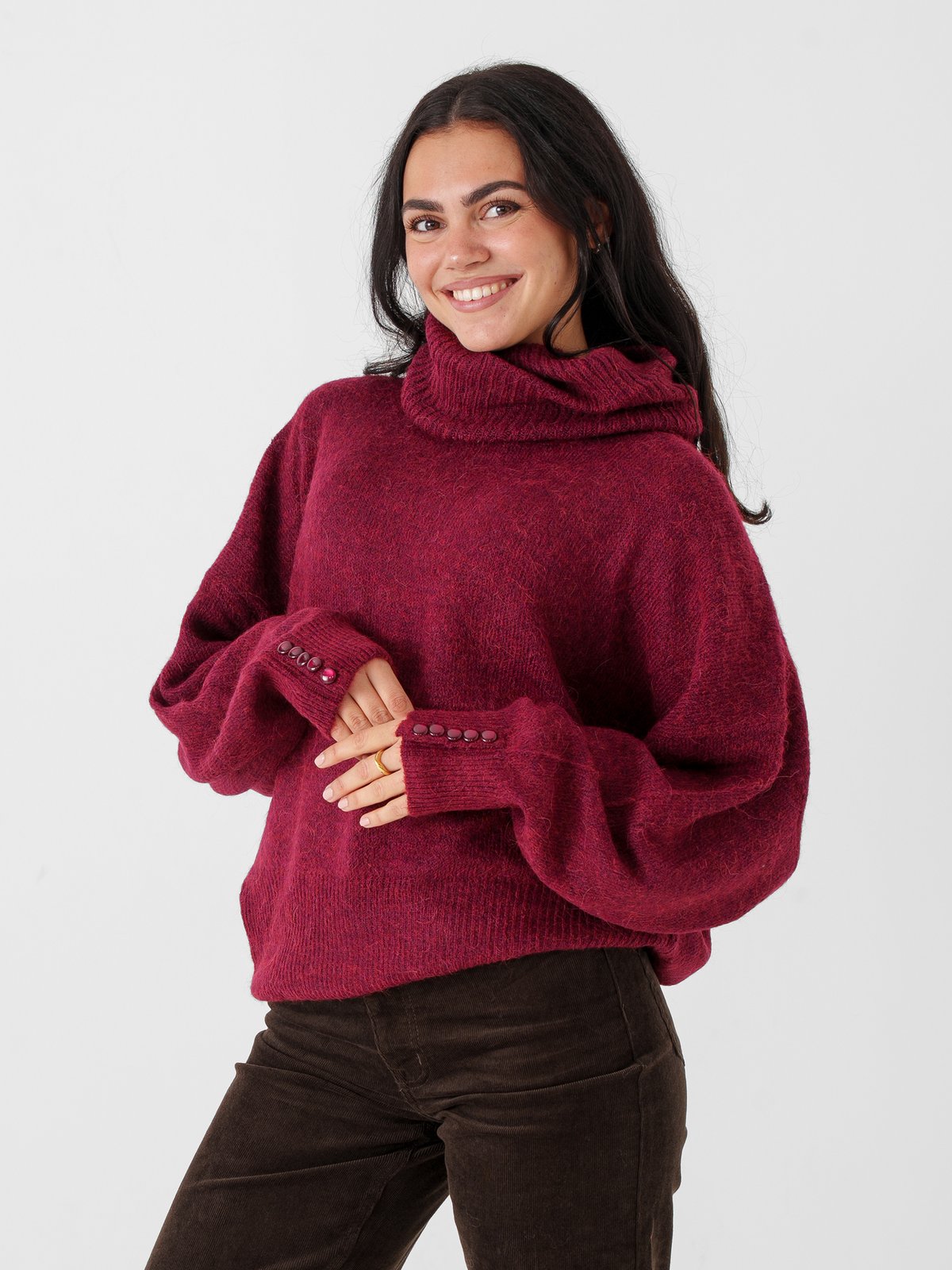 Ichi Kamara Rollneck2 Burgunder