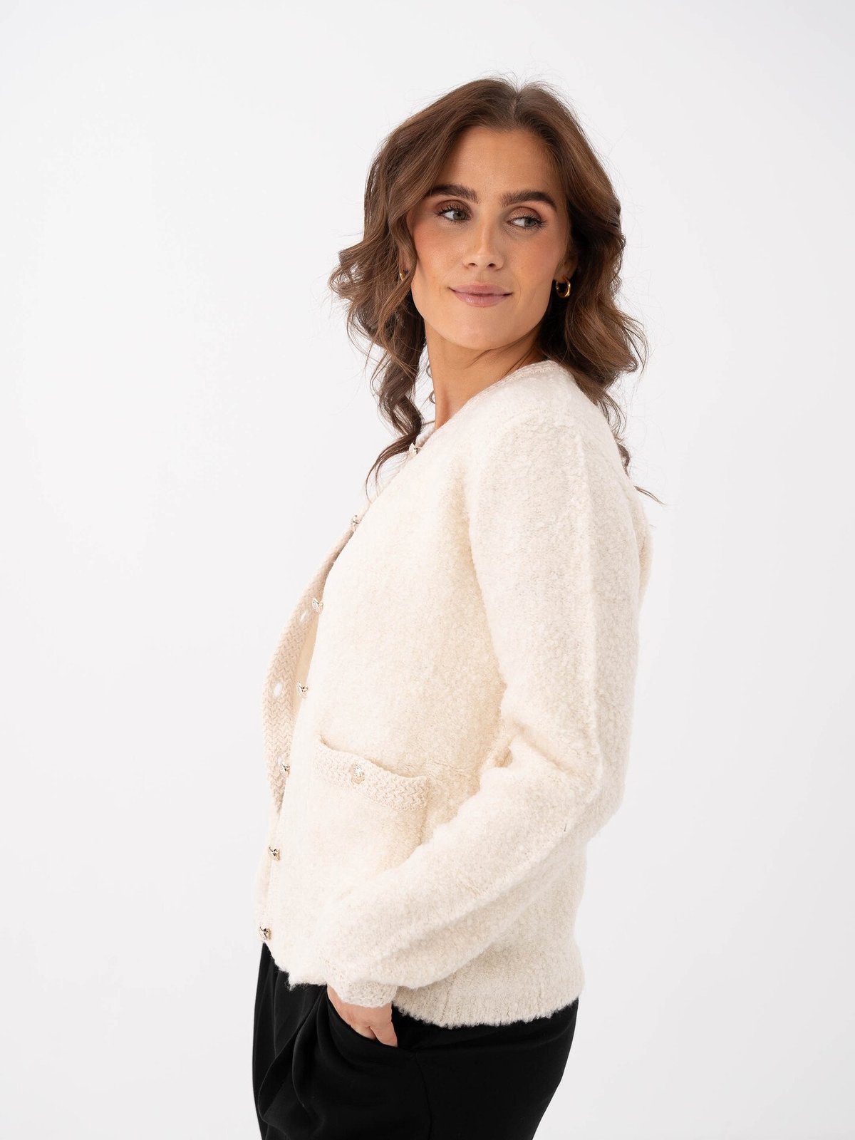 Ichi Valmai Cardigan Birch