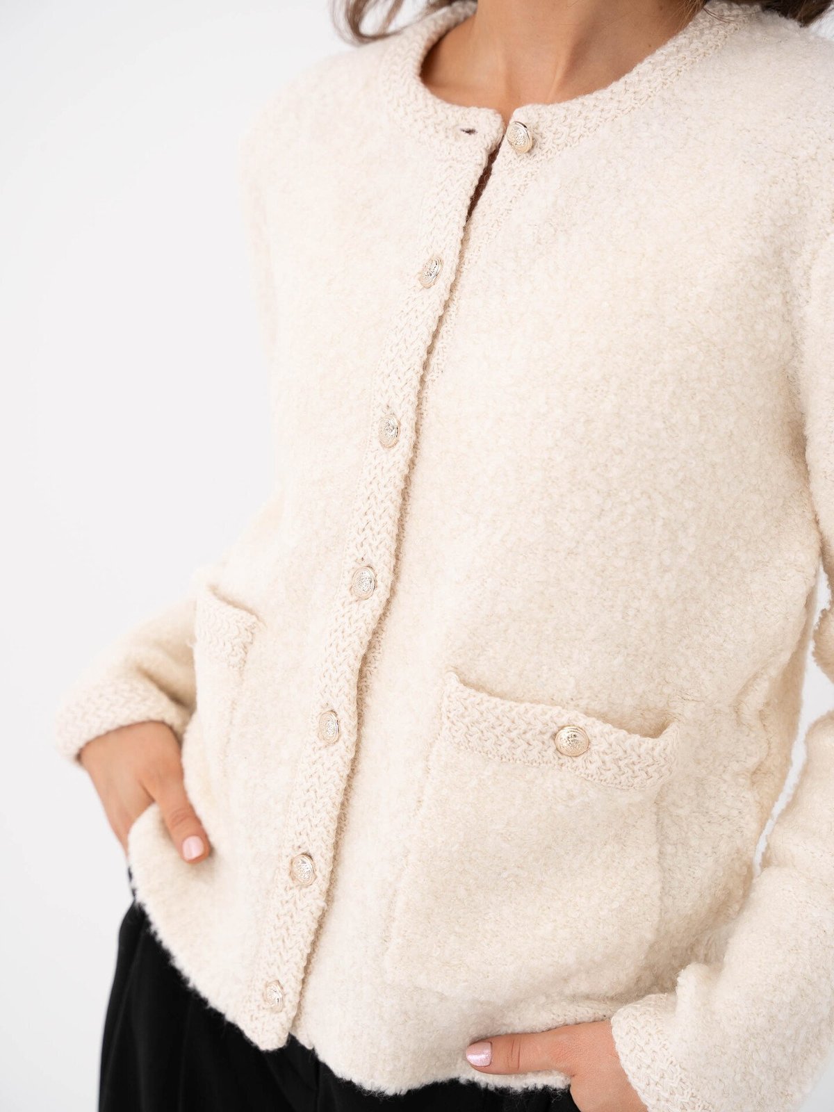 Ichi Valmai Cardigan Birch