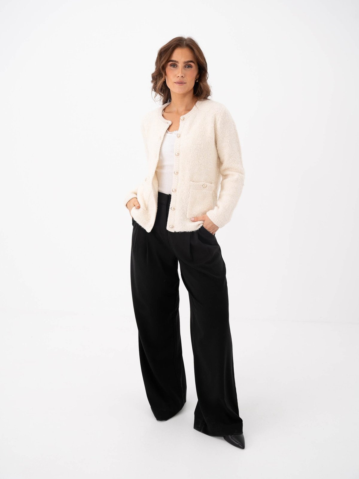 Ichi Valmai Cardigan Birch