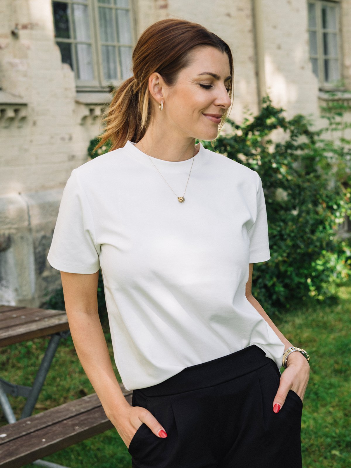 Ichi Kate Trend Short Sleeve Cloud Dancer