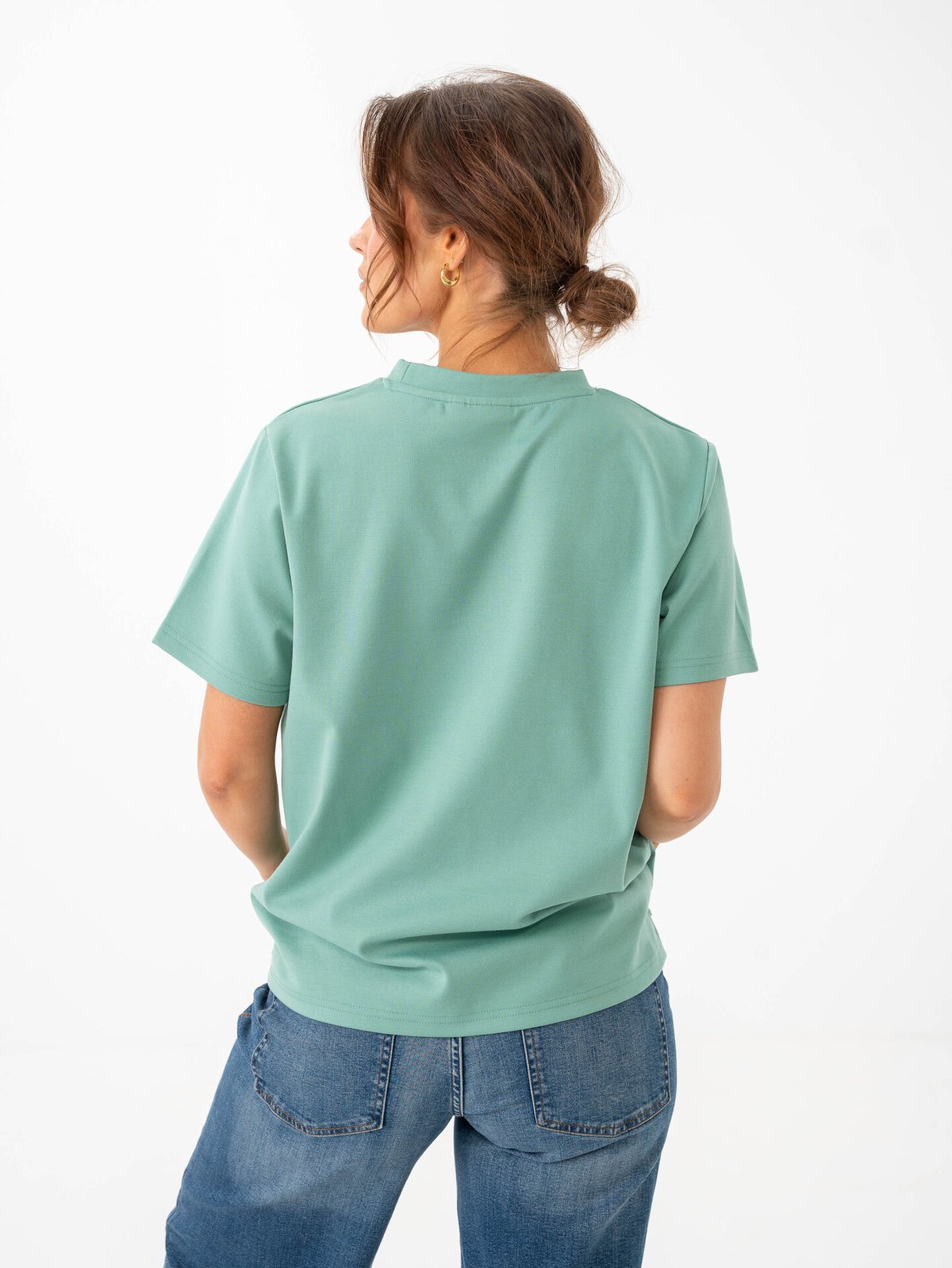 Ichi Kate Trend Short Sleeve Beryl Green